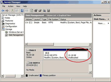 Partition split